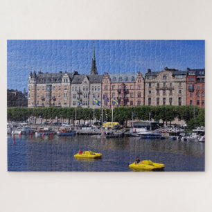 Pedal Boats on a Summer Day in Stockholm, Sweden Jigsaw Puzzle