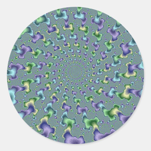 Pedal Columns - Fractal Classic Round Sticker (Front)