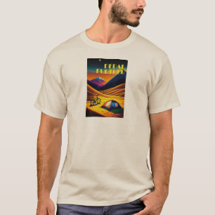 Pedal Further Bikepacking Mountains T-Shirt