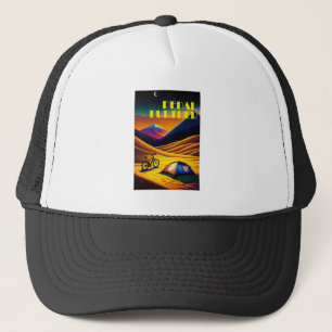 Pedal Further Bikepacking Mountains Trucker Hat