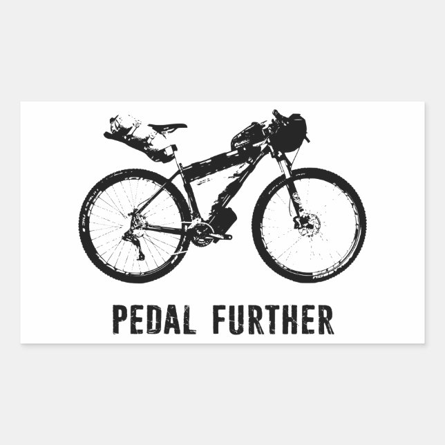 Pedal Further Bikepacking Sticker (Front)