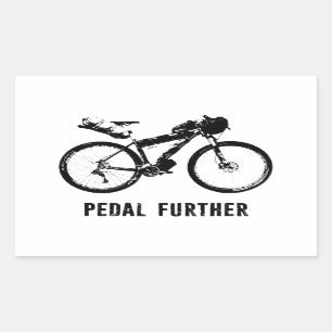 Pedal Further Bikepacking Sticker