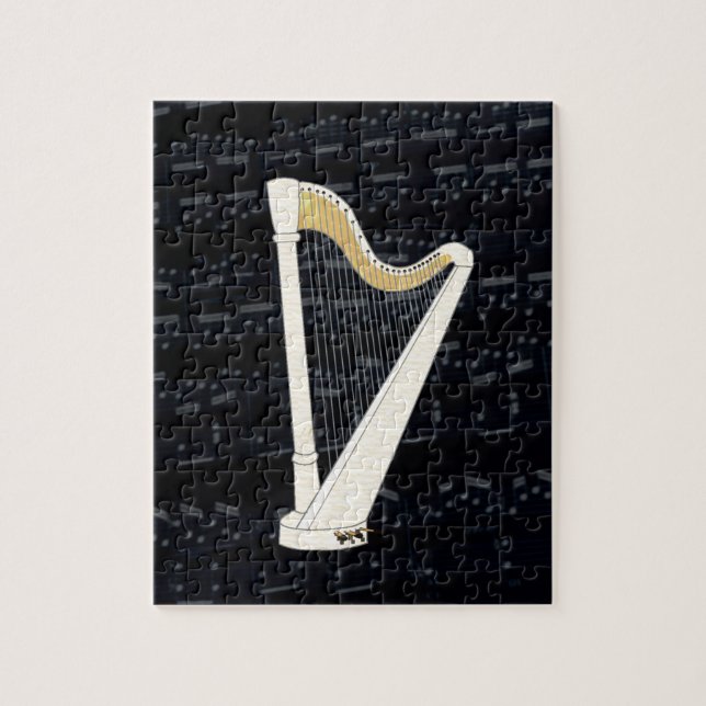 Pedal Harp Music Jigsaw Puzzle (Vertical)
