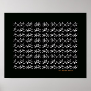 pedal ride bike bicycle cyclist poster