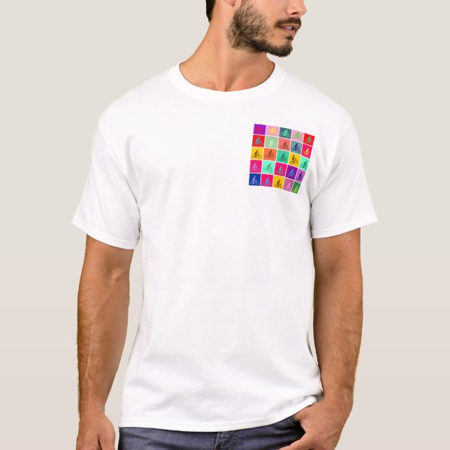 Pedalling Pop - Pocket Motif - Customized T-Shirt (Front)