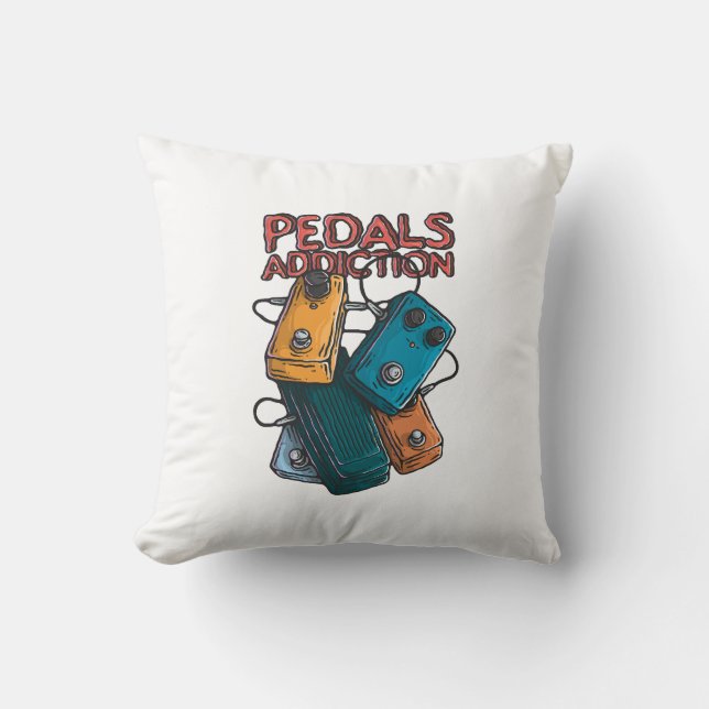 Pedals addiction throw pillow (Front)