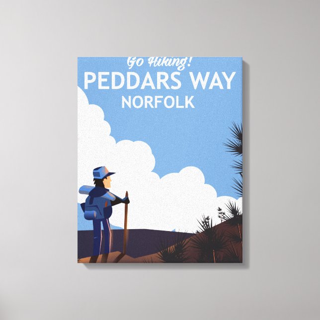 Peddars Way Norfolk Hiking poster Canvas Print (Front)