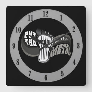 Peddle To The Metal Square Wall Clock