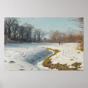 Peder Monsted - A Sunny Winter Day Poster