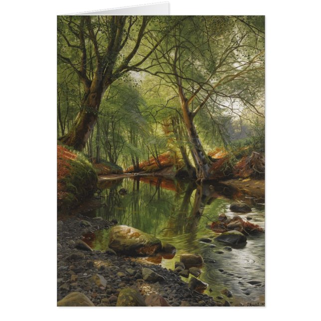 Peder Mønsted A woodland stream CC0465 Card (Front)