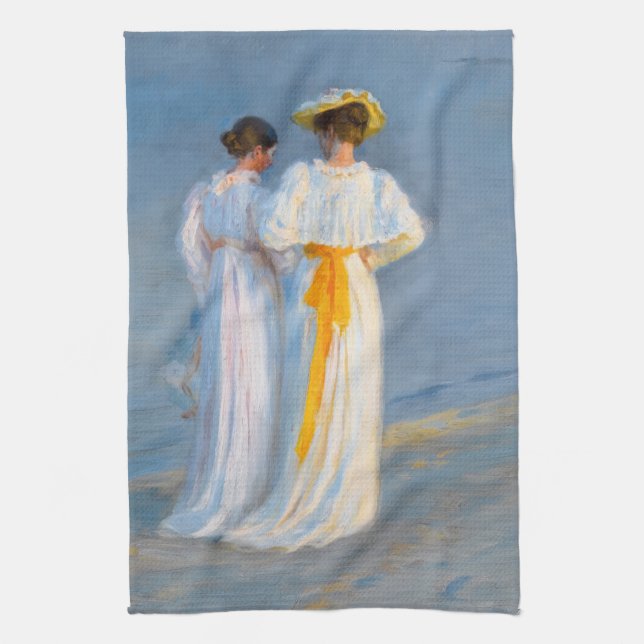 Peder Severin Kroyer - Anna Ancher & Marie Kroyer Kitchen Towel (Vertical)