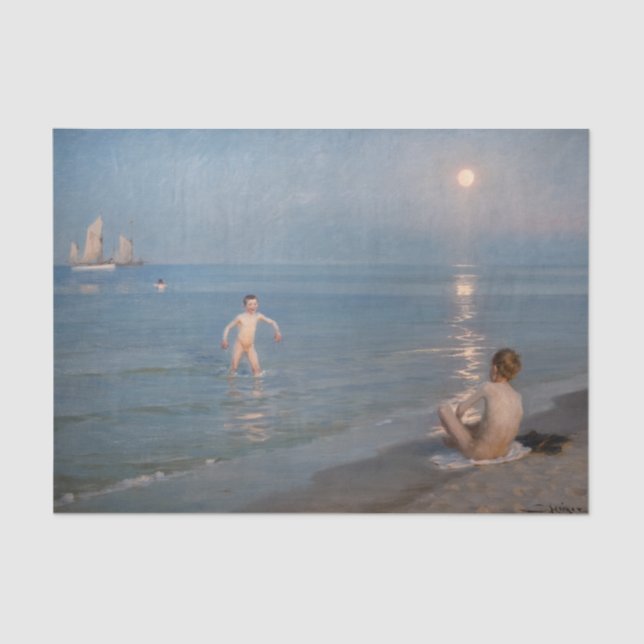 Peder Severin Kroyer - Boys Bathing at Skagen Tissue Paper (Front)