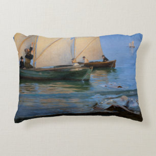 Peder Severin Kroyer - Fishing Boats Accent Pillow