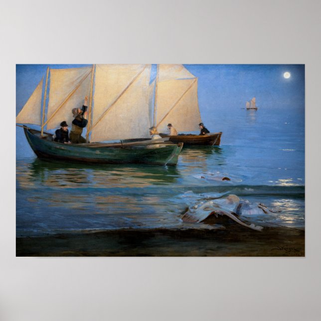 Peder Severin Kroyer - Fishing Boats Poster (Front)