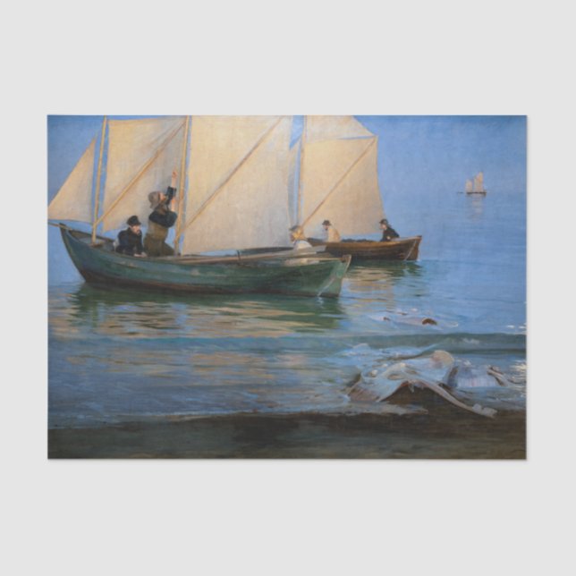 Peder Severin Kroyer - Fishing Boats Tissue Paper (Front)