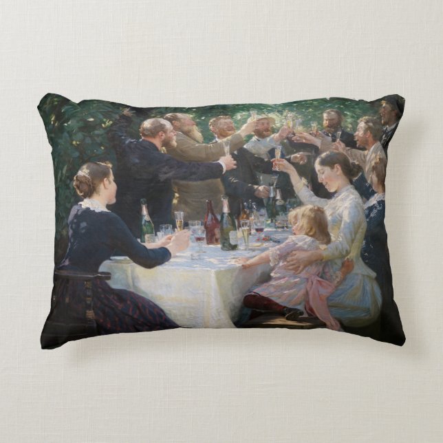 Peder Severin Kroyer - Hip, Hip, Hurrah! Accent Pillow (Front)