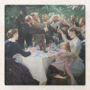 Peder Severin Kroyer - Hip, Hip, Hurrah! Glass Coaster