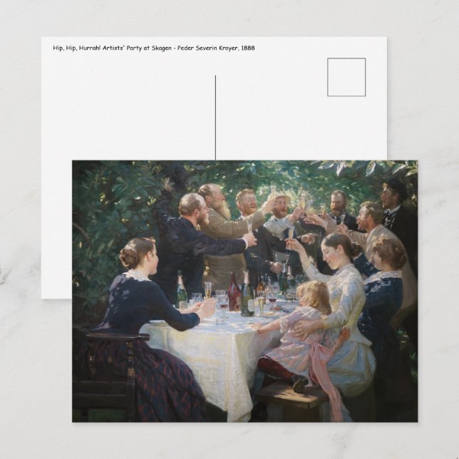 Peder Severin Kroyer - Hip, Hip, Hurrah! Postcard (Front/Back)