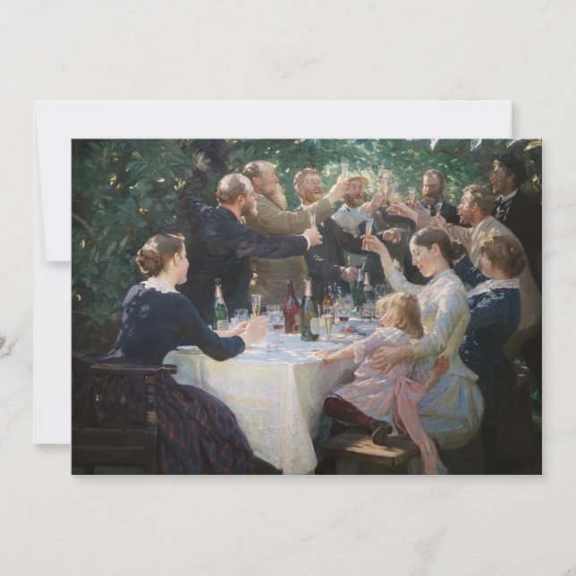 Peder Severin Kroyer - Hip, Hip, Hurrah! Thank You Card (Front)