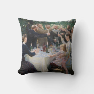 Peder Severin Kroyer - Hip, Hip, Hurrah! Throw Pillow