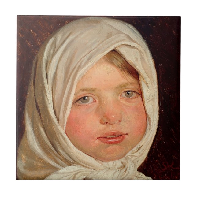 Peder Severin Kroyer - Little girl from Hornbaek Tile (Front)