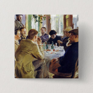 Peder Severin Kroyer - Lunchtime 2 Inch Square Button