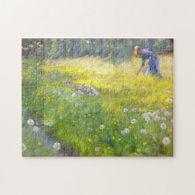 Peder Severin Kroyer - Marie Kroyer in the Garden Jigsaw Puzzle (Horizontal)