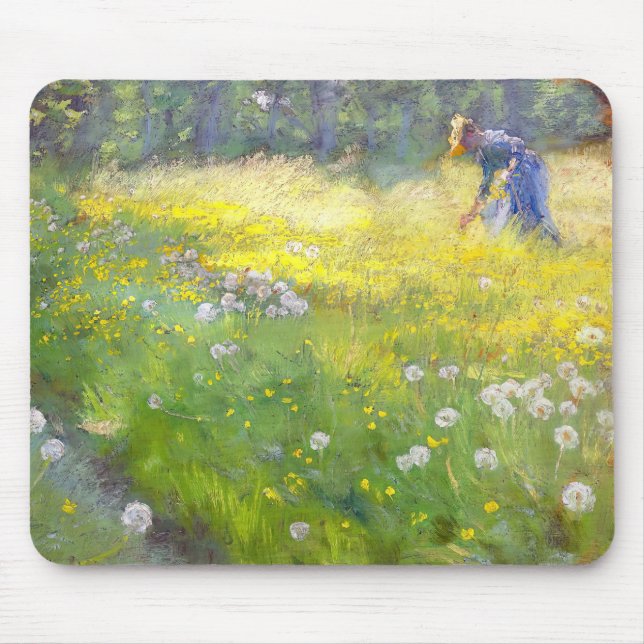 Peder Severin Kroyer - Marie Kroyer in the Garden Mouse Pad (Front)