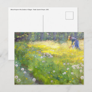Peder Severin Kroyer - Marie Kroyer in the Garden Postcard