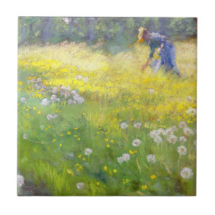 Peder Severin Kroyer - Marie Kroyer in the Garden Tile