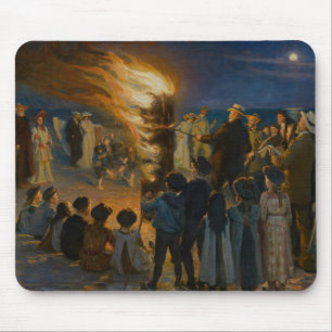 Peder Severin Kroyer - Midsummer's Eve Bonfire Mouse Pad