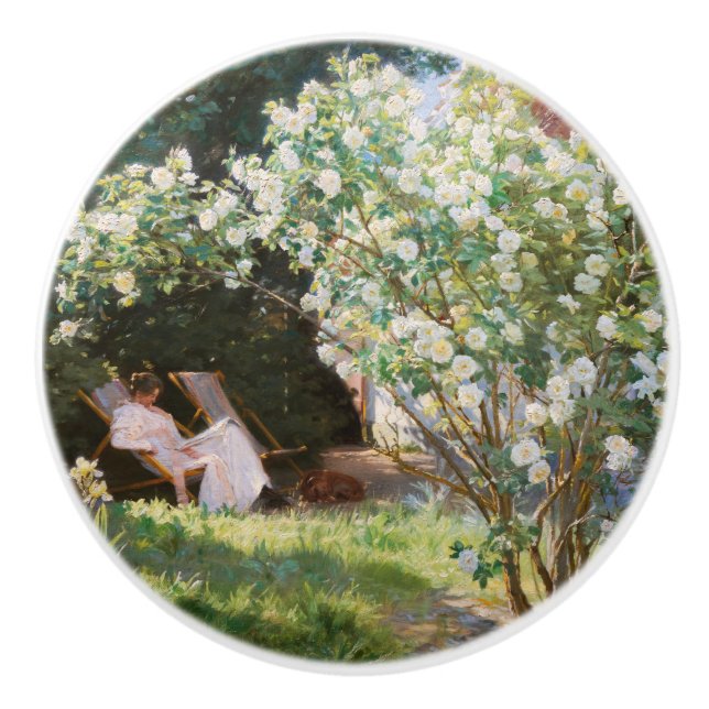 Peder Severin Kroyer - Roses Ceramic Knob (Front)