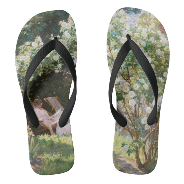 Peder Severin Kroyer - Roses Flip Flops (Footbed)