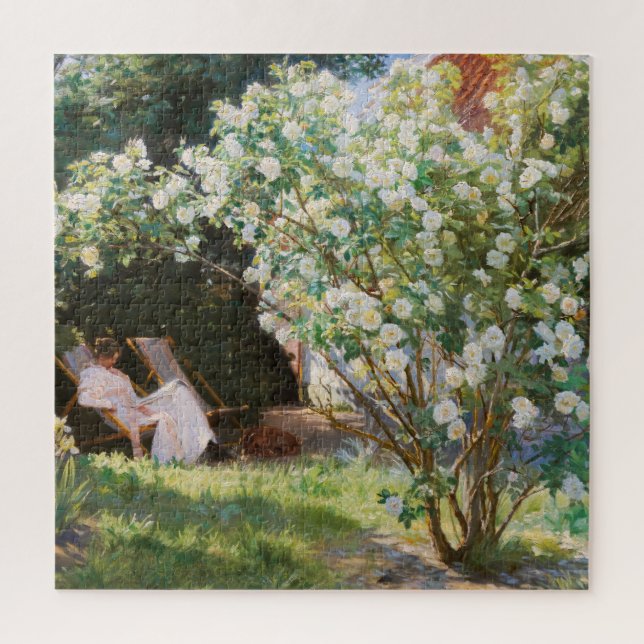 Peder Severin Kroyer - Roses Jigsaw Puzzle (Vertical)