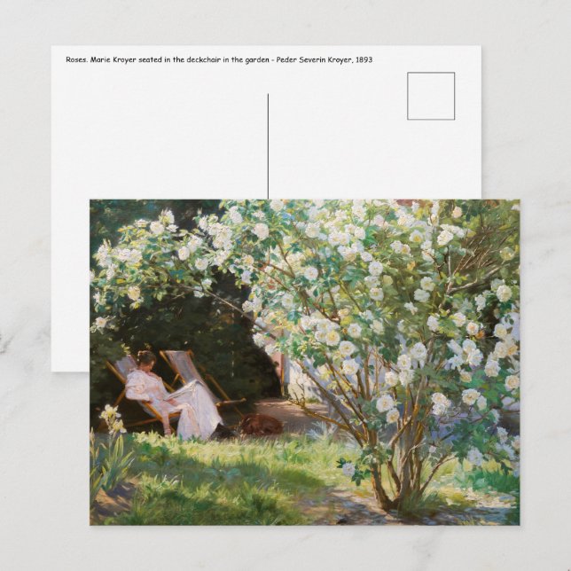 Peder Severin Kroyer - Roses Postcard (Front/Back)