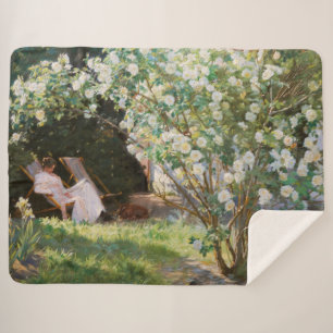 Peder Severin Kroyer - Roses Sherpa Blanket