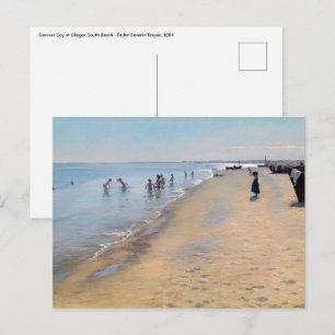 Peder Severin Kroyer - Summer Day at Skagen Beach Postcard