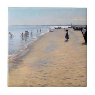 Peder Severin Kroyer - Summer Day at Skagen Beach Tile