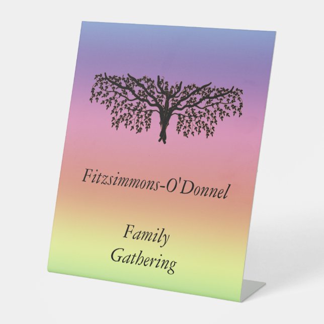 Pedestal Sign - Family Gathering (Front)