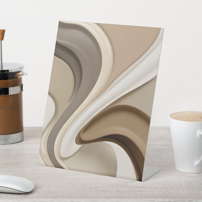 Pedestal sign in stylish abstract graphic (In SItu)