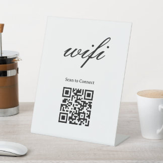 Pedestal Sign | Modern Wifi Qr Code