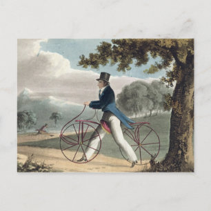 Pedestrian Hobbyhorse, from Ackermann's Repository Postcard