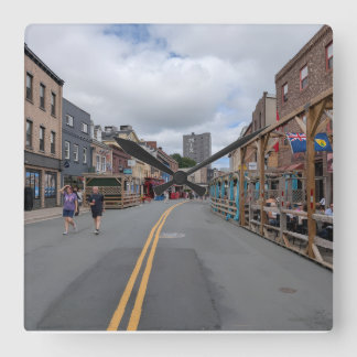 Pedestrian Mall  Square Wall Clock