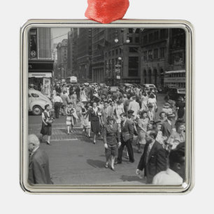 Pedestrians Metal Ornament