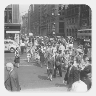 Pedestrians Square Sticker