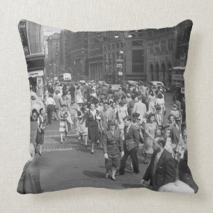 Pedestrians Throw Pillow