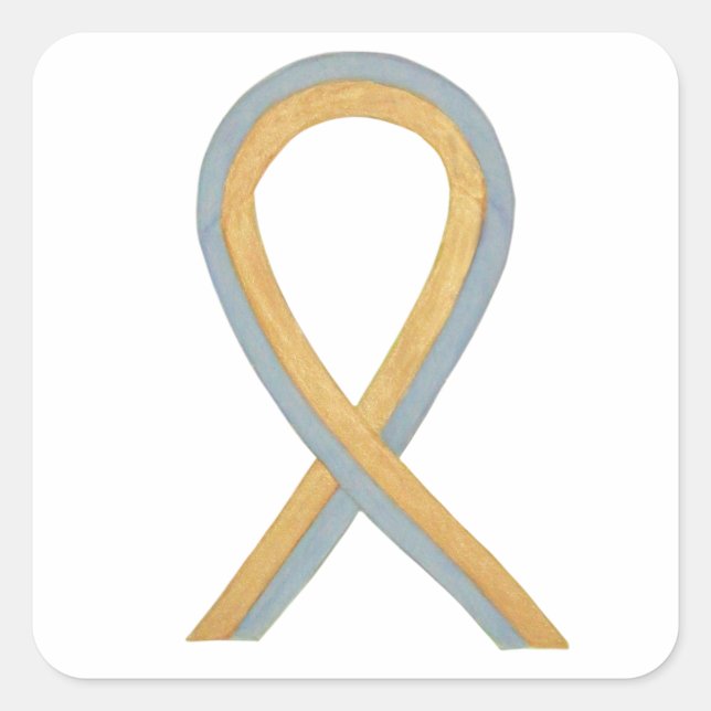 Pediatric Brain Cancer Awareness Ribbon Stickers (Front)