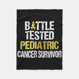 Pediatric Cancer Awareness Byttle Tested S  Fleece Blanket