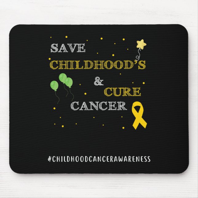 Pediatric Cancer Awareness Childhood Gifts Cure Ca Mouse Pad (Front)