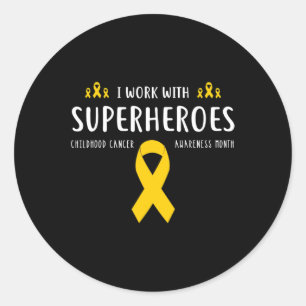 Pediatric Childhood Cancer Awareness Nurse Gifts Classic Round Sticker